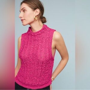 Anthropologie Crochet Knit Top - Moth